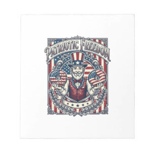 Patriotischer Donut-Liebhaber Vektorgrafik T-Shirt Notizblock