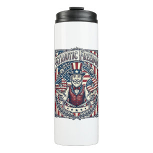 Patriotischer Donut-Liebhaber Vektorgrafik T-Shirt Thermosbecher