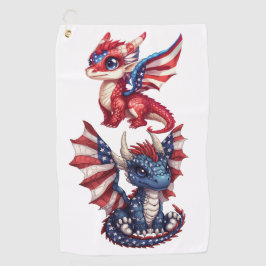 Patriotischer Drache Golfhandtuch