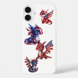 Patriotischer Drache iPhone 16 Plus Hülle