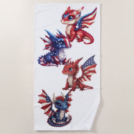 Patriotischer Drache Strandtuch