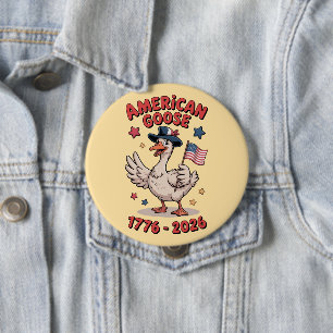 Patriotischer Dummer Gans Amerika 250. Jahrestag Button