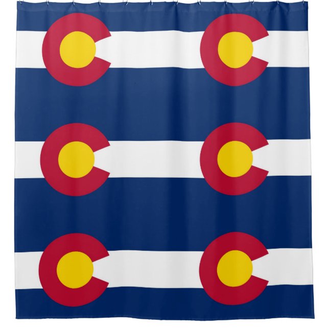 Patriotischer Duschvorhang mit Fahne Colorado (Vorderseite)