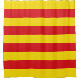 Patriotischer Duschvorhang mit Flagge Kataloniens