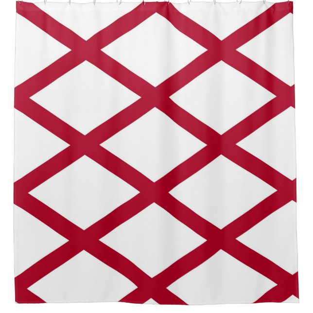 Patriotischer Duschvorhang mit Flagge von Alabama, (Vorderseite)