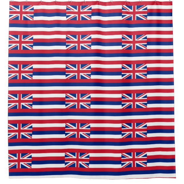 Patriotischer Duschvorhang mit Flagge von Hawaii (Vorderseite)