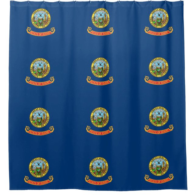 Patriotischer Duschvorhang mit Flagge von Idaho (Vorderseite)