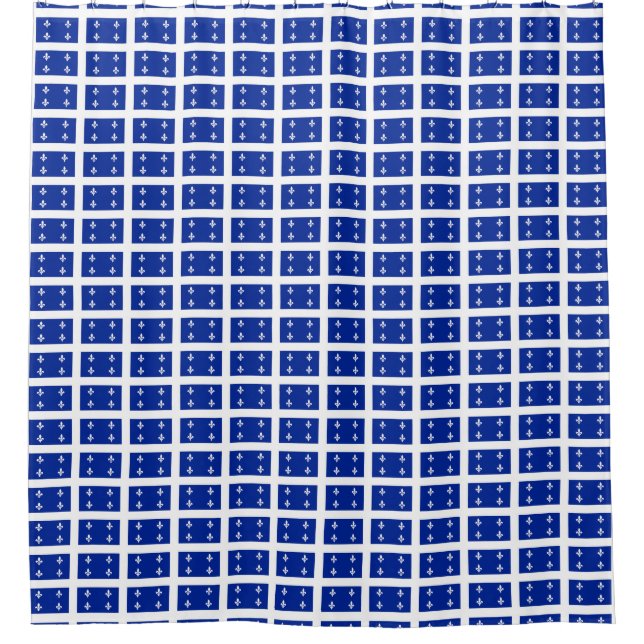 Patriotischer Duschvorhang mit Flagge von Quebec (Vorderseite)