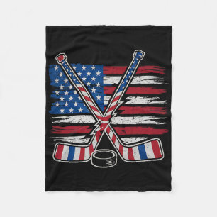 Patriotischer Eishockey 4. Juli USA Unabhängigkeit Fleecedecke