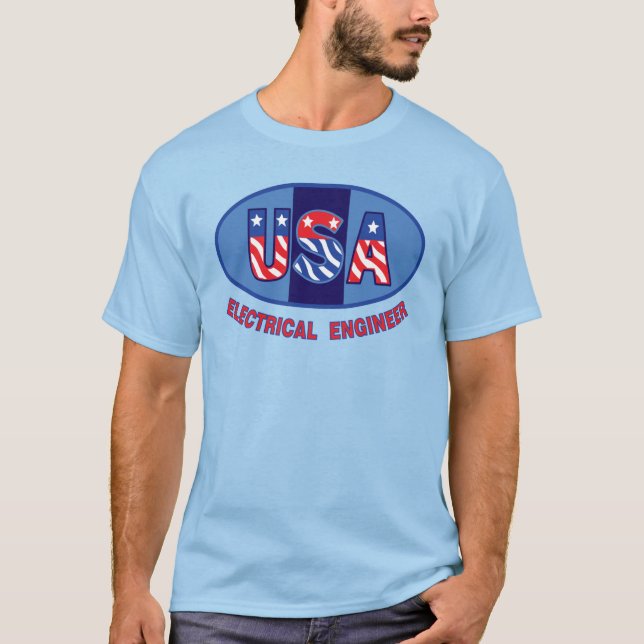 Patriotischer Elektroingenieur T-Shirt (Vorderseite)