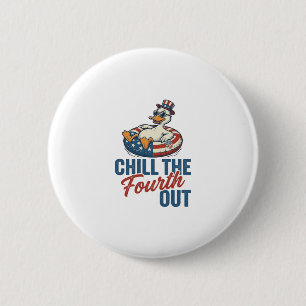 Patriotischer Enten-Vierter-Juli-Schwimmhilfe-Shir Button