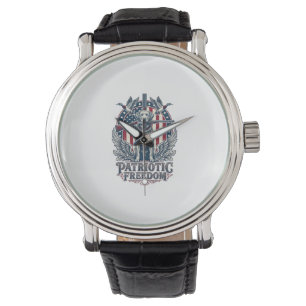 Patriotischer Entenjäger-Hund-Vektorgrafik-Shirt_1 Armbanduhr