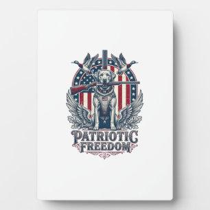 Patriotischer Entenjäger-Hund-Vektorgrafik-Shirt_1 Fotoplatte