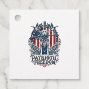 Patriotischer Entenjäger-Hund-Vektorgrafik-Shirt_1 Geschenkanhänger