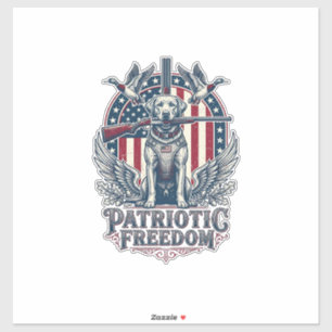 Patriotischer Entenjäger-Hund Vektorgrafik T-Shirt Aufkleber