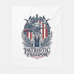 Patriotischer Entenjäger-Hund Vektorgrafik T-Shirt Fleecedecke