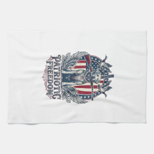 Patriotischer Entenjäger-Hund Vektorgrafik T-Shirt Geschirrtuch