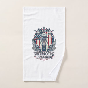Patriotischer Entenjäger-Hund Vektorgrafik T-Shirt Handtuch