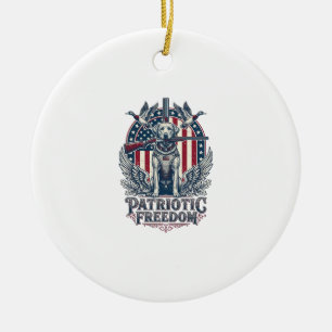Patriotischer Entenjäger-Hund Vektorgrafik T-Shirt Keramik Ornament