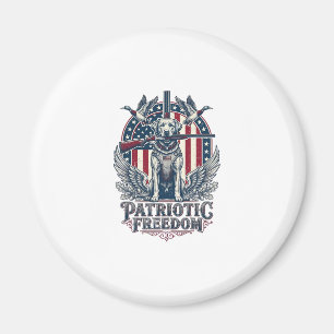 Patriotischer Entenjäger-Hund Vektorgrafik T-Shirt Magnet