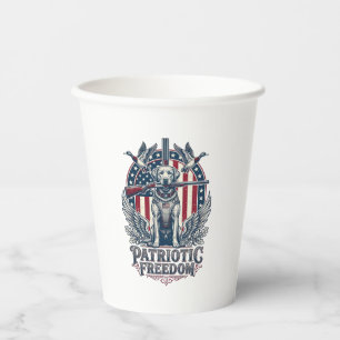 Patriotischer Entenjäger-Hund Vektorgrafik T-Shirt Pappbecher