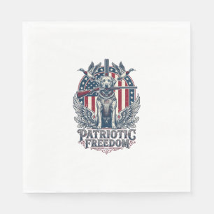 Patriotischer Entenjäger-Hund Vektorgrafik T-Shirt Serviette