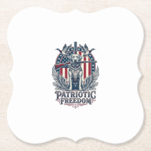 Patriotischer Entenjäger-Hund Vektorgrafik T-Shirt Untersetzer