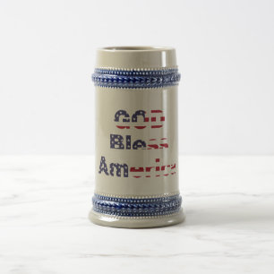 Patriotischer Erbstück-Bierkrug - Kühner Gott segn Bierglas