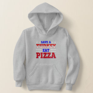 patriotischer Erntedank rette Pizza aus Truthühner Hoodie