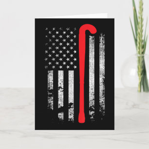 Patriotischer Feldhockeyspieler Hockey Fan USA-Fla Karte