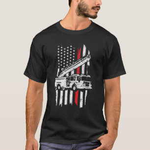 Patriotischer Feuerwehrspieler Geschenk der Red Li T-Shirt