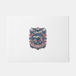Patriotischer Film Kameramann Vektorgrafik T-Shirt Fußmatte
