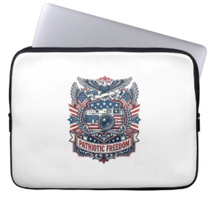 Patriotischer Film Kameramann Vektorgrafik T-Shirt Laptopschutzhülle