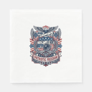 Patriotischer Film Kameramann Vektorgrafik T-Shirt Serviette