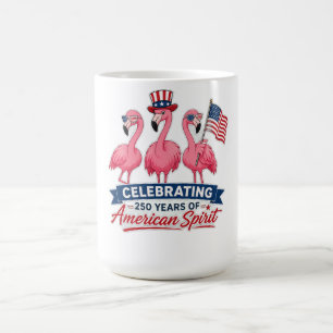 Patriotischer Flamingo 250 Jahre Amerikanischer Ge Kaffeetasse