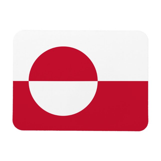 Patriotischer flexibler Magnet mit der Flagge Grön (Horizontal)