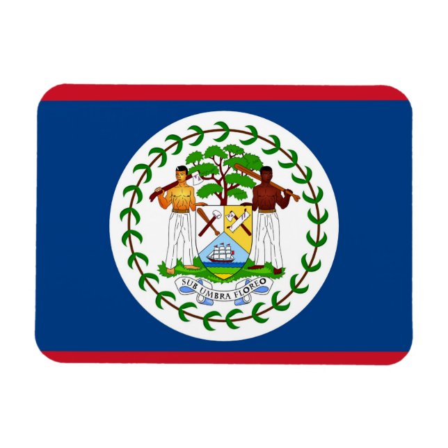 Patriotischer flexibler Magnet mit Flagge von Beli (Horizontal)