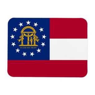 Patriotischer flexibler Magnet mit georgischer Fla