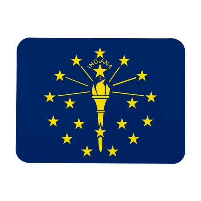 Patriotischer flexibler Magnet mit Indiana-Flagge (Horizontal)