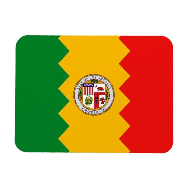 Patriotischer flexibler Magnet mit Los Angeles-Fla (Horizontal)