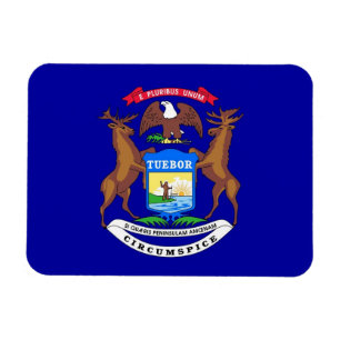 Patriotischer flexibler Magnet mit Michigan-Flagge