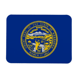 Patriotischer flexibler Magnet mit Nebraska-Flagge