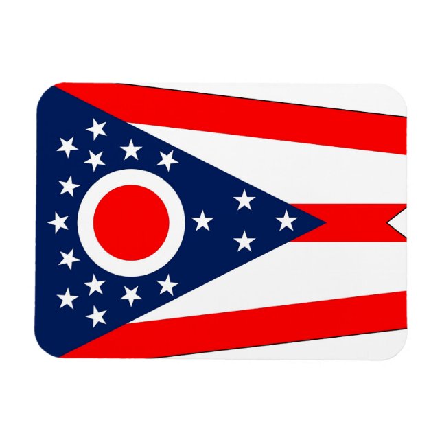 Patriotischer flexibler Magnet mit Ohio-Flagge (Horizontal)