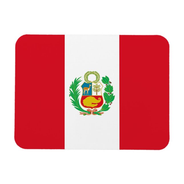 Patriotischer flexibler Magnet mit Peru-Flagge (Horizontal)