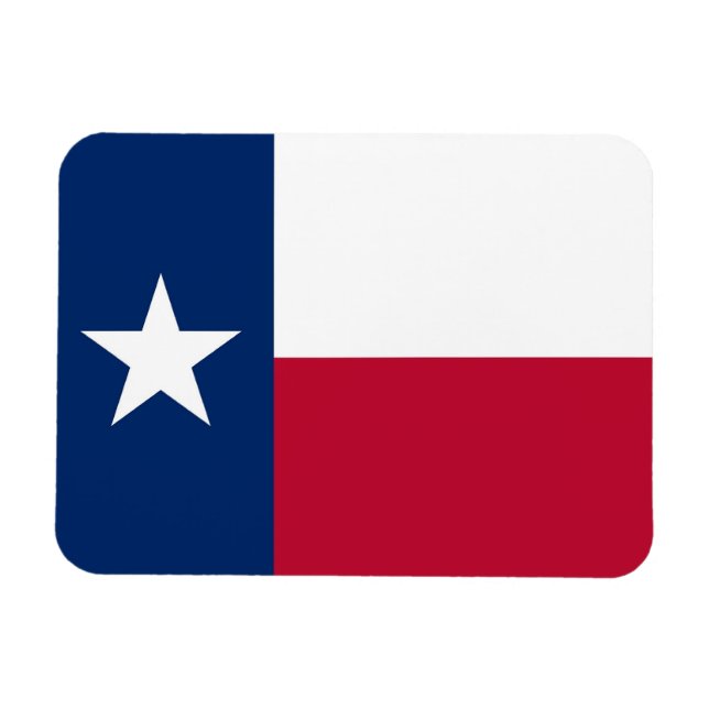 Patriotischer flexibler Magnet mit Texas-Flagge (Horizontal)