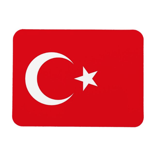Patriotischer flexibler Magnet mit türkischer Flag (Horizontal)