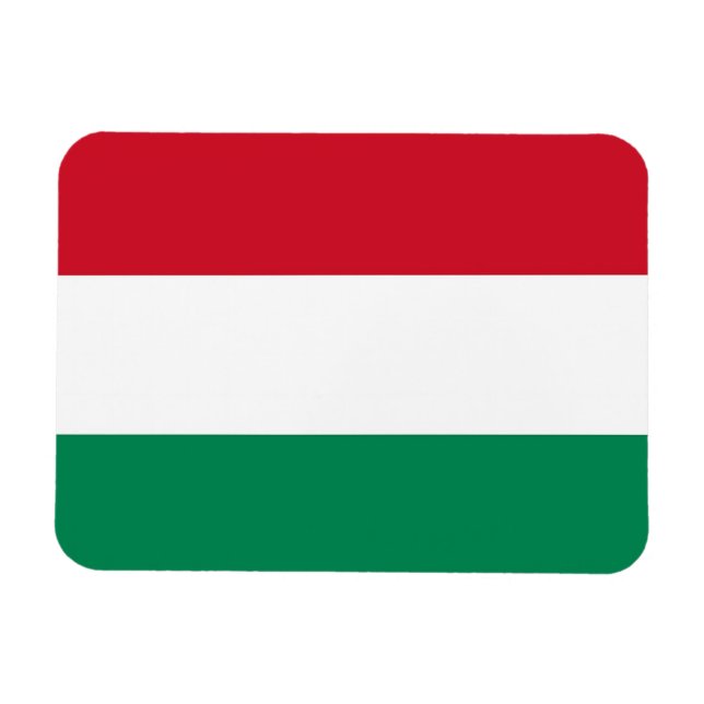 Patriotischer flexibler Magnet mit ungarischer Fla (Horizontal)