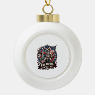 Patriotischer Frankenstein Freiheit Schrecklicher Keramik Kugel-Ornament
