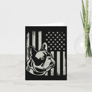 Patriotischer Französischer-Bulldogge-Besitzer Lie Karte