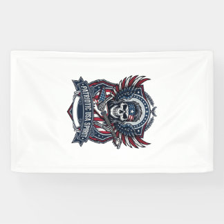 Patriotischer Freiheit Gitarrist Totenkopf Musik R Banner